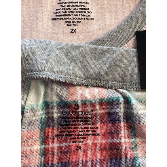 Cuddl Duds Women’s 2X 3-pc. Knit Long Sleeve Pajama Top, Banded Bottom Pajama Pa - Picture 4 of 6